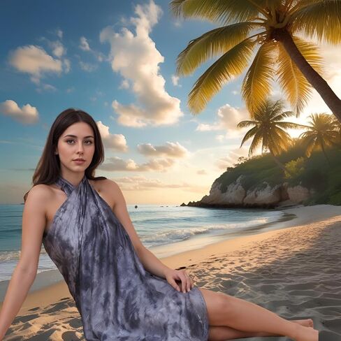 COTSILER Rayon Sarong Wraps For Women Beach Cover Up Skirt Swimsuit Wrap Pareo Coverups Tie Dye 67 Inch X 45 Inch in Saudi Arabia