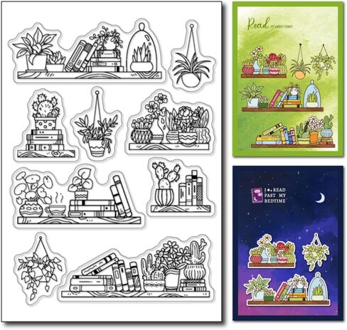 Arbuya Book Reads Label Clear Stamps for Planners Journals from The Library of Book Reading Name Plans Rubber Stamps for Books Reading Journals Scrapbooking Decoration in Saudi Arabia