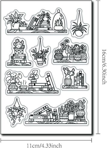 Arbuya Book Reads Label Clear Stamps for Planners Journals from The Library of Book Reading Name Plans Rubber Stamps for Books Reading Journals Scrapbooking Decoration in Saudi Arabia