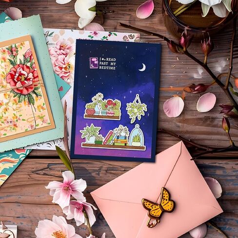 Arbuya Book Reads Label Clear Stamps for Planners Journals from The Library of Book Reading Name Plans Rubber Stamps for Books Reading Journals Scrapbooking Decoration in Saudi Arabia