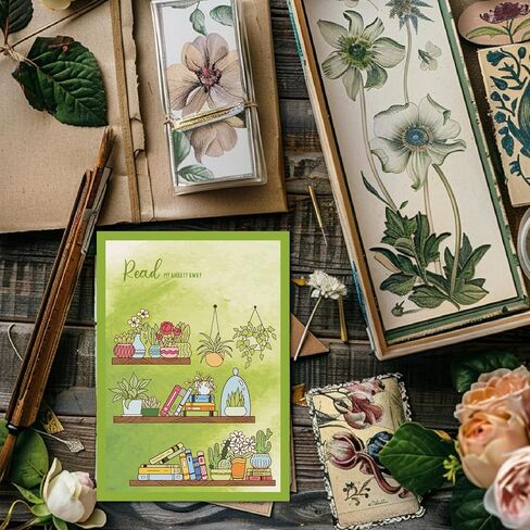 Arbuya Book Reads Label Clear Stamps for Planners Journals from The Library of Book Reading Name Plans Rubber Stamps for Books Reading Journals Scrapbooking Decoration in Saudi Arabia
