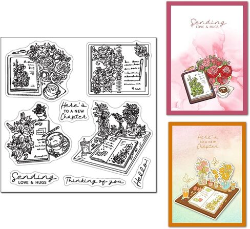 Arbuya Book Reads Label Clear Stamps for Planners Journals from The Library of Book Reading Name Plans Rubber Stamps for Books Reading Journals Scrapbooking Decoration in Saudi Arabia
