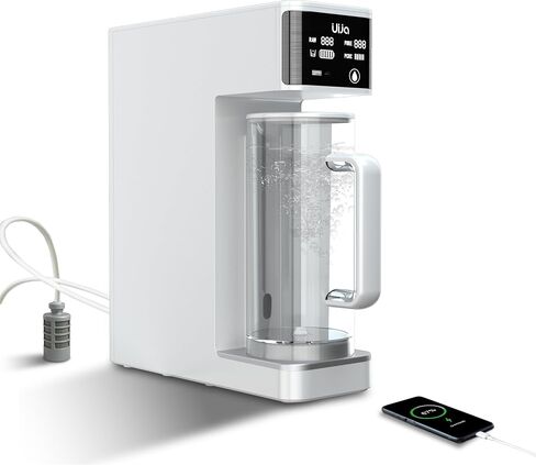 Electric Camping Water Filter, Portable Water Purifier for Travel, 5-Stage RO Water Filtration System Survival, with Reverse Charging, Moonlight White in Saudi Arabia