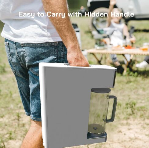 Electric Camping Water Filter, Portable Water Purifier for Travel, 5-Stage RO Water Filtration System Survival, with Reverse Charging, Moonlight White in Saudi Arabia