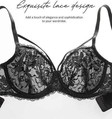 Women's See Through Lace Bra Sexy Underwire Full Coverage Plus Size Unlined Everyday Bras in Saudi Arabia