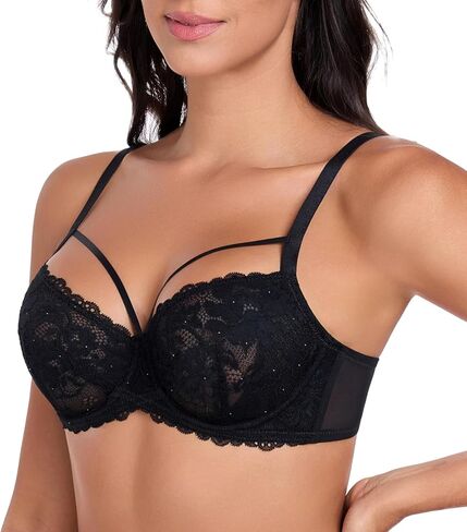 Women's See Through Lace Bra Sexy Underwire Full Coverage Plus Size Unlined Everyday Bras in Saudi Arabia