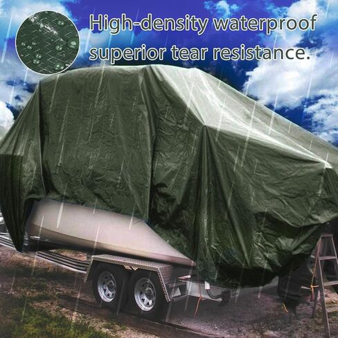 Tarps Heavy Duty Waterproof 6×8FT, 6 Mil Waterproof Tarp Grommets and Reinforced Edges, Tarpaulin Cover for Outdoor Camping, Deck, Roof, Pool, Tent, Boat, RV,Included Utility Rope in Saudi Arabia