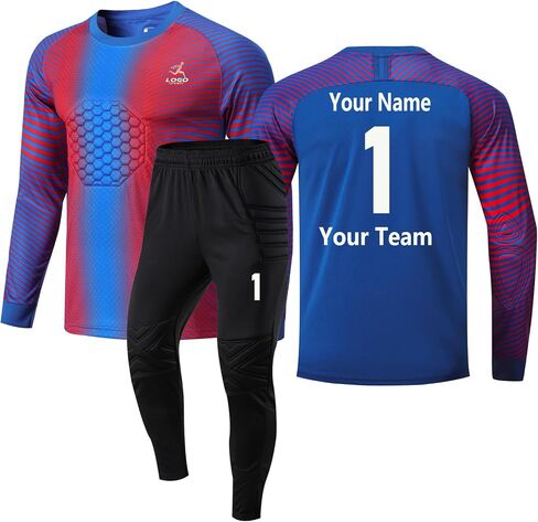 Long Sleeve Goalkeeper Kids Goalkeeper Uniforms Youth Men and Women Customized Number Long Pants Shorts Set in Saudi Arabia