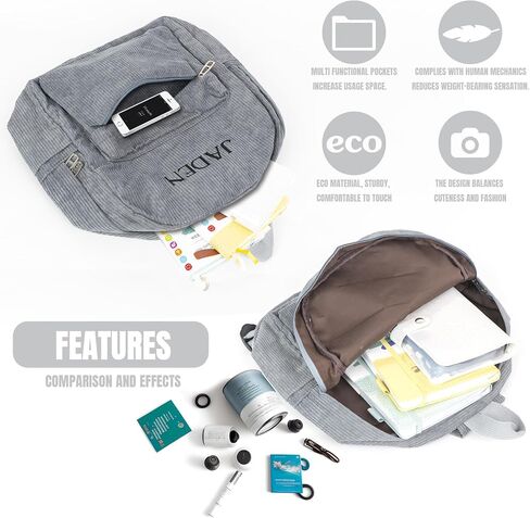 MT WORLD Corduroy Backpack,Personalized Toddler Backpack,Personalized Backpack for Boys,Monogrammed Gray Corduroy Mini Backpack,Customized Kids Backpack with Name,Embroidered Backpack for Child in Saudi Arabia