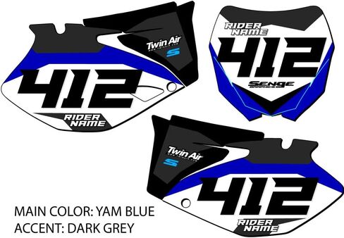2024-2025 YZ 250 F 4-Stroke SG63 MX Number Plates Senge Graphics Kit متوافقة مع Yamaha in Saudi Arabia