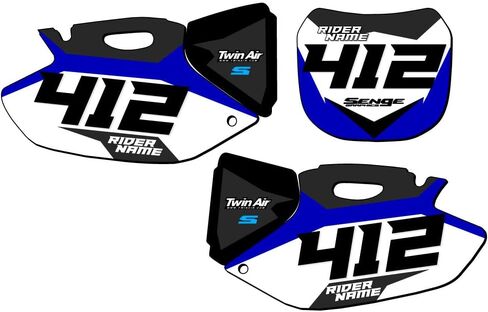 2024-2025 YZ 250 F 4-STROKE SG63 Custom MX Number Plates Senge Graphics Kit Compatible with Yamaha in Saudi Arabia