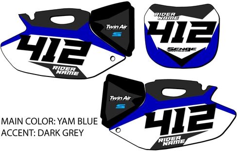 2024-2025 YZ 250 F 4-STROKE SG63 Custom MX Number Plates Senge Graphics Kit Compatible with Yamaha in Saudi Arabia