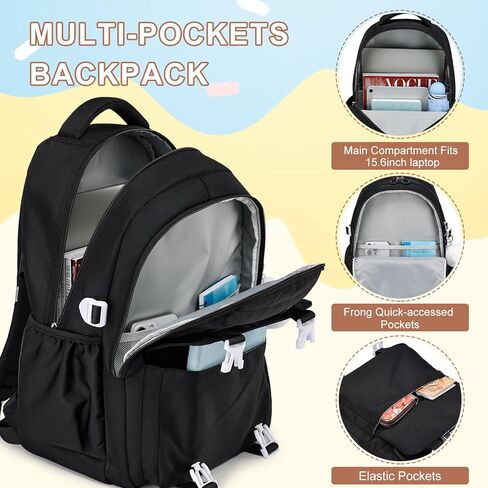 حقيبة الظهر Momuvo School Propack للفتيات ، حقيبة الكتب 3pcs مع مجموعة حقيبة School Case Case Case للأطفال in Kuwait