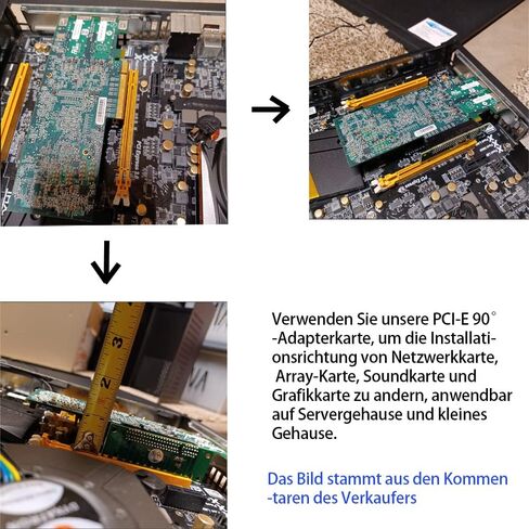 بطاقة Riser PCI-E 8x ، ذكور إلى محول 90 درجة ، 3 عبوات ، للخادم والتعدين in Kuwait