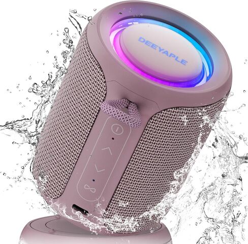 مكبر صوت Bluetooth Wireless ، IP67 مكبر صوت محمول مقاوم للماء ومقاوم للغبار مع الأضواء ، صوت ستيريو بصوت عالٍ ، بطارية 2500 مللي أمبير في كل وقت تلعب ، إقران TWS ، BT5.3 ، المنزل/الحزب/الشاطئ (الأسود) in Saudi Arabia