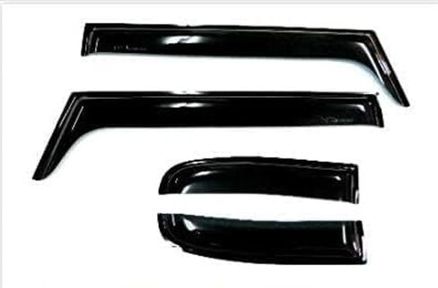 4pcs Vent Visor Side Window Fisor Rain Sun Wind Deplectors Guard تنفيس الظل الأسود ملونًا لـ Toyota FJ Cruiser 2006-2017 in Kuwait