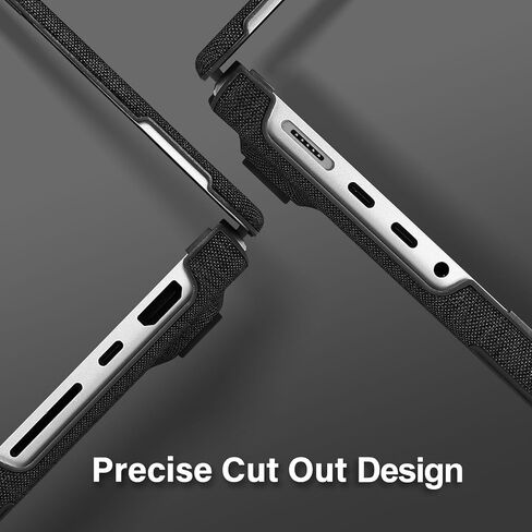 MOSISO Compatible with MacBook Pro 14 inch Case 2024 2023 2022 2021 M4 M3 M2 M1 A3112 A3185 A3401 A2918 A2992 A2779 A2442, Knit Fabric Coated Plastic Hard Shell Case with Fold Kickstand, Black in Saudi Arabia