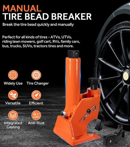 Yoursme Manual Tire Bead Breaker with Rubber Pad Protector – Protects Aluminum Alloy Hubs, Fits 38"-42" Tires for ATVs, UTVs, Tractors, Trucks, Cars & More | Heavy-Duty Tire Repair Tool in Saudi Arabia