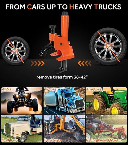 Yoursme Manual Tire Bead Breaker with Rubber Pad Protector – Protects Aluminum Alloy Hubs, Fits 38"-42" Tires for ATVs, UTVs, Tractors, Trucks, Cars & More | Heavy-Duty Tire Repair Tool in Saudi Arabia