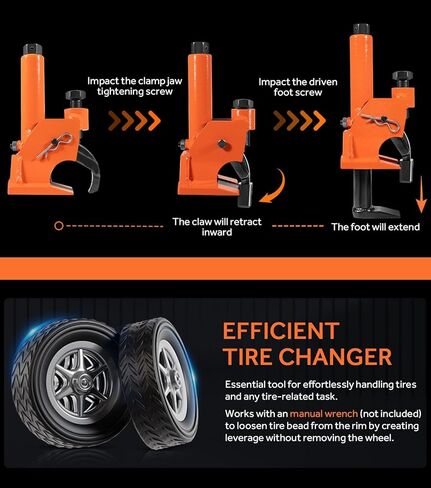 Yoursme Manual Tire Bead Breaker with Rubber Pad Protector – Protects Aluminum Alloy Hubs, Fits 38"-42" Tires for ATVs, UTVs, Tractors, Trucks, Cars & More | Heavy-Duty Tire Repair Tool in Saudi Arabia