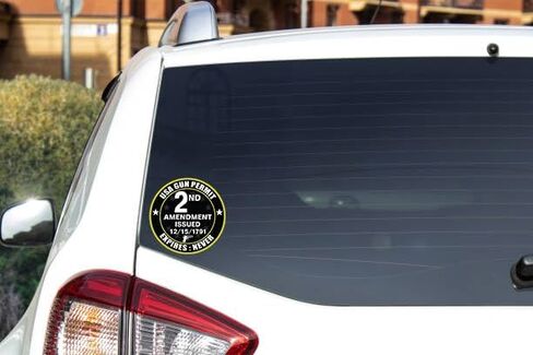 2-Pack USA Gun Permit 2nd Amendment Sticker Decal - 4 Inches - 2a Sticker for Car Truck SUV Van Window Bumper Wall Laptop Tablet Cup Tumbler and Any Smooth Surface in Saudi Arabia