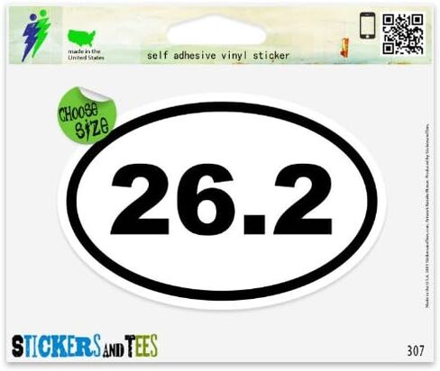 26.2 Oval Marathon Run Vinyl Car Pumper Window Sticker 3 "× 2" in Saudi Arabia