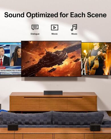 ULTIMEA 5.1 Sound Bar, 410W Dolby Atmos Surround Sound System for TV, 3D Sound Bars for Smart TV w/Subwoofer, Adjustable Surround & Bass, Home Audio w/APP Control, Poseidon D60(New 2025 Version) in Saudi Arabia