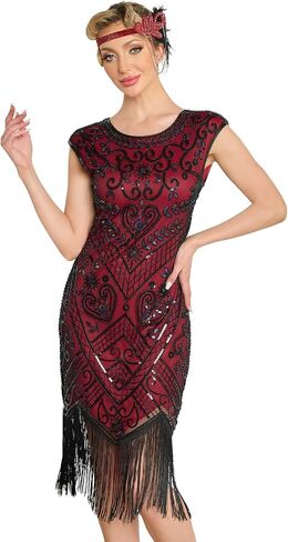 1920s Flapper Dresses for Women Great Gatsby Dress Roaring 20s Costumes Sequin Harlem Nights Dress in Saudi Arabia