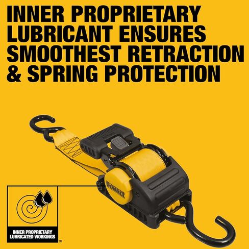 DEWALT DXBC9002 Black / Yellow 2 "x 10 'Auto Retractable Ratchet - 1،100 LB LOAD SAFE WORTH / 3،300 LB BROKE in Saudi Arabia