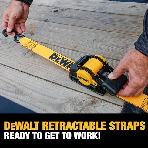 DEWALT DXBC9002 Black / Yellow 2 "x 10 'Auto Retractable Ratchet - 1،100 LB LOAD SAFE WORTH / 3،300 LB BROKE in Saudi Arabia