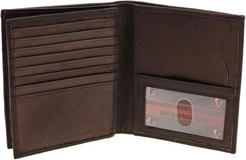 الرجال الجلود للرجال المركز رفرف bifold محفظة - ألوان متعددة! in Kuwait