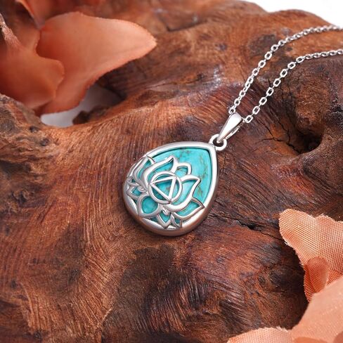 قلادة لوتس 925 الفضة الجنيه الفضية الأصلية الأصلية AA هدايا الرصانة الكحولية قلادة مجهولة معرضة الطبيعة الغربية الأحجار الكريهة الهدايا المجوهرات للنساء in Kuwait