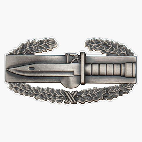 HOF Trading Combat Action Badge Vinyl Sticker Waterproof Decal Laptop Wall Window Bumper Sticker 5" in Saudi Arabia