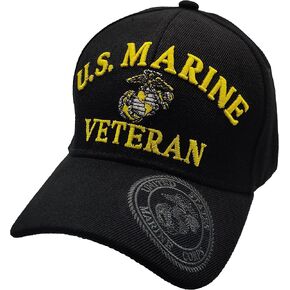 U.S. Marine Veteran Logo with Emblem Hat - Black in Saudi Arabia