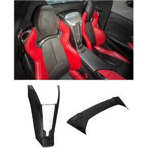 Replacement For 2020-Present Corvette C8 Convertible Models | GM Factory Style CARBON FIBER Interior Console Waterfall Upper Speaker Grille Cover & Wireless Charger in Kuwait