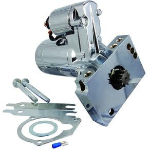 OEG Parts New Chrome Starter Compatible with Chevy 305 327 350 383 454 Mini Super Torque Series 3 HP 153 or 168 Tooth Flywheels Upgraded Delco 10MT to HT Hitachi OSGR Design SHI0032C, SUM-829105C in Kuwait