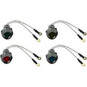 Sherco -Auto Universal 12V LED LED LED LAM DASH PLAY PLICATOR LIGHT - Chrome - 5 Pack in Kuwait