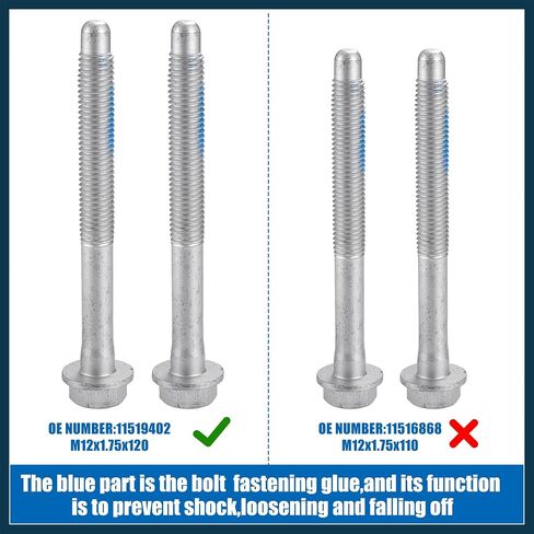 11519402 6PCS New Cab Body Assembly Mount Cushion Bolt,10.9 Grade Mild Steel,M12x1.75x120,Fits for Chevrolet Silverado 1500 4.3L,4.8L,5.3L,6.0L 2004-2007 Automotive Parts in Saudi Arabia
