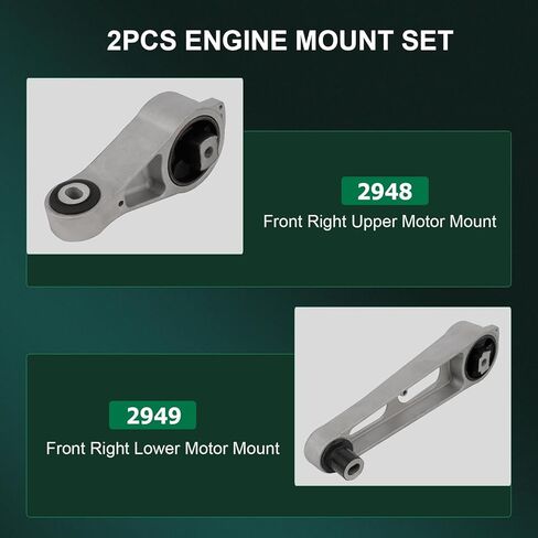 SCITOO Engine Motor Mount Compatible with 2000 2002 for Chrysler for Neon 2001-2010 for Chrysler for PT Cruiser 2000-2005 for Dodge for Neon,OE A2948 A2949 in Kuwait