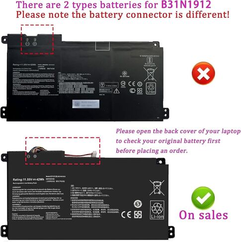 ASODI C31N1912 42Wh Laptop Battery Compatible with ASUS VivoBook14 E410M E410MA E510MA 0B200-03680300 11.55v 3640mAh in Saudi Arabia
