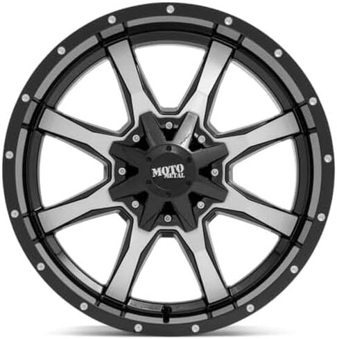 Moto Metal MO970 17X9 5X5.0/5.5 G-BLK MACH -12MM - MO97079035312NUS in Saudi Arabia
