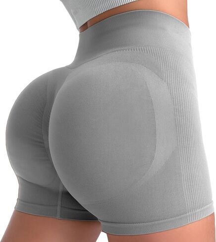 Workout Gym Shorts for Women High Waisted Seamless Scrunch Butt Biker Shorts for Sports in Saudi Arabia