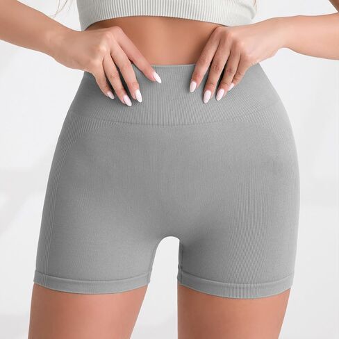 Workout Gym Shorts for Women High Waisted Seamless Scrunch Butt Biker Shorts for Sports in Saudi Arabia