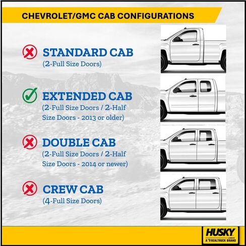 Husky Liners Classic Style Series | 1988 - 1999 Chevrolet/GMC C 1500/K 1500 Cab Extended Cab ، 1988 - 2000 Chevrolet/GMC C2500/C3500/K 2500/K3500 | بطانة أرضية المقعد الثانية ، تان | 61103 in Saudi Arabia