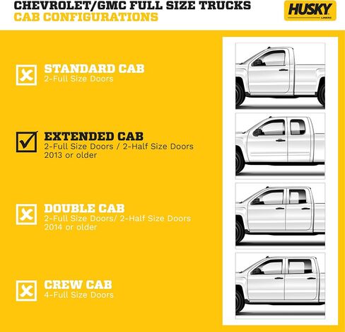 Husky Liners Classic Style Series | 1988 - 1999 Chevrolet/GMC C 1500/K 1500 Cab Extended Cab ، 1988 - 2000 Chevrolet/GMC C2500/C3500/K 2500/K3500 | بطانة أرضية المقعد الثانية ، تان | 61103 in Saudi Arabia