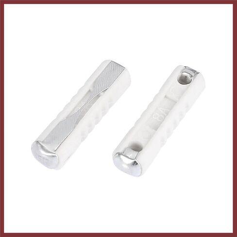 100 PCS White 8A Car Fuse Tube Universal 25x6x5mm للسيارات الأوروبية استبدال الأجزاء in Saudi Arabia