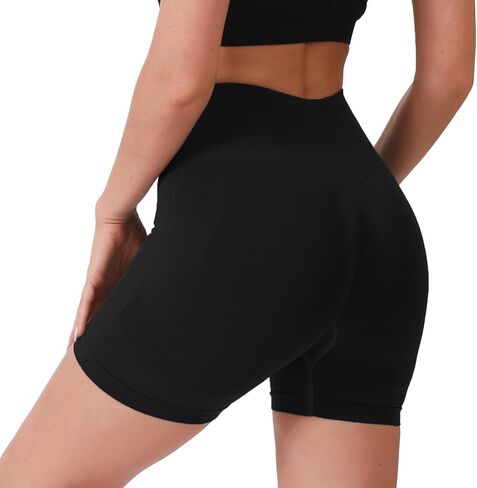 Workout Gym Shorts for Women High Waisted Seamless Scrunch Butt Biker Shorts for Sports in Saudi Arabia