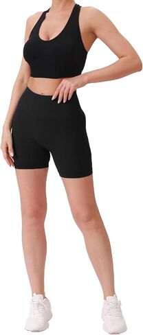 Workout Gym Shorts for Women High Waisted Seamless Scrunch Butt Biker Shorts for Sports in Saudi Arabia