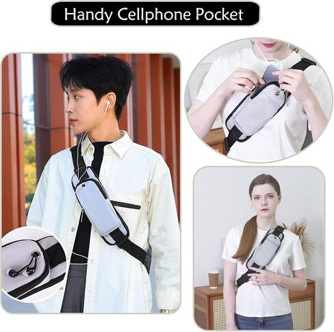 JENAGREEN Waterproof Sling Backpack Crossbody Sling Bag for Women Men, Multipurpose Travel Hiking Adjustable Chest Bag Casual Daypack in Saudi Arabia