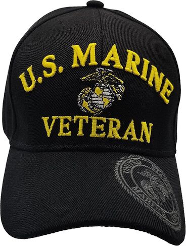 U.S. Marine Veteran Logo with Emblem Hat - Black in Saudi Arabia